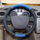 Blue Leather Custom Steering Wheel Cover for Ford Kuga 2008 2009 2010 2011 Focus 2 2005 2006 2007 2008 C-MAX Ford Transit