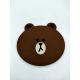 Fashion Design Soft Silicone Toys Drink Coasters Bear Shape Molding