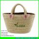 LUDA pink bow knot straw handbags corn husk made straw beach bag 2016