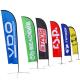 CMYK Color Custom Advertising Banners Waterproof Aluminium Flagpole