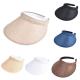 Patches Panel Sun Visor Hat Outdoor Sports Running Golf Caps Metal Ring Closure
