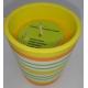 Yellow Citronella terracotta pot scented candle with the printed hang tag