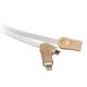 Android Zinc Alloy USB Extension Cable Metal Head Flat 3D For IPhone TPE