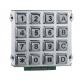 External Mini Die Casting Metal Keypad 4 X 4 Rear Panel Mounting