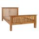 Wooden furniture oak wood double bed nature color, 4'6" and 5'