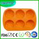 Rose Shape 6 Hole Muffin Candy Jelly Ice Silicone Mold Baking Pan Tray Bakeware