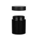 4oz Black Glass Containers Childproof Smell Proof Glass Weed Jar Uv Glass Jar Custom
