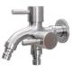 304 Stainless Steel Double Tap for Washing Machine in Bathroom G1/2 Multifunctional
