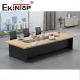 Melamine Board Conference Table Extendable Waterproof Walnut Color