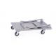 Polished Stainless Steel Hand Platform Cart Trolley For Restaurant / Hotel