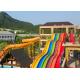 Rainbow Adult Swimming Pool Water Slides For Holiday Resort 2-14 Visitors