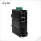 Mini Industrial 1-Port 100Base-FX to 2-Port 10/100Base-T 30W PoE+ Media Converter