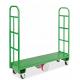 Heavy Capacity Loading U Boat Platform Cart With Diamond Tread Deck, 6 Wheels Detachable Container