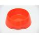 Orange color Middle Plastic Pet Bowls Food Grade ABS With Anti Skidding