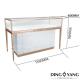 Metal Glass Lockable Jewelry Store Display Case