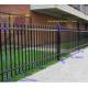 Multi Function Black Steel Fence Steel Garden Fencing For Park / Apartment
