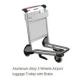 Stainless Steel Aluminum 4 Wheel Airport Trolley Hand Push Transport Baggage