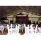 Popular Wedding Party Tent  850g / Sqm Sun Block PVC 6m * 12M PVC Fabric / Glass Doors