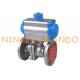 Two Piece Pneumatic Actuator Flange Ball Valve 1'' DN25 Stainless Steel