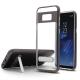 Kickstand Transparent Crystal Clear PC Back TPU Hybrid Protective Phone Case for Samsung Galaxy  S8 Plus