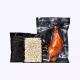 Custom Clear Black Vacuum 3 Side Seal Bags Frozen Food Sachet Vacuum Packaging Pouch