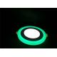 Isolated Round 9 Watt Led Panel Light Two Color Pure White + Green SMD 2835