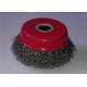 100mm OD Fine Crimped Wire Cup Brush , Rotary Steel Wire Brushes For Removal