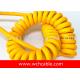 UL21329 Tailored Yellow Retractable Spiral Curly Cable 80C 600V