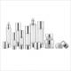 Clear Cosmetic Airless Bottle Aluminum Ring Collar 15ml 30ml 50ml 2oz 80ml 100ml 4oz