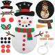DIY Felt Snowman Funny Christmas Decorations , Christmas Ornament Crafts For Kids
