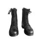 1.5kg Customized Men Shoes Black Cowhide Leather Boots with Rubber Outsole