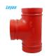 PN10 / PN25 Ductile Iron Pipe Fittings Grooved Tee For Fire Fighting System