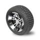 12'' Golf Cart Wheels And 215/35-12 Low Profile Golf Cart Tires Combo - Set Of 4