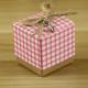 Vintage Lattice 260g Kraft Paper Gift Box Food Container Paper Box With lanyard