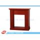 Modern Red Decorating Fireplace Mantels For Home , Polished Surface