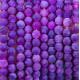 Purple Weathered Agate Loose Bead Strands Semi Precious Stone Matt Frosted Cracked Agate for DIY Jewelry Making