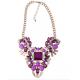 shou * ouk exaggerated color crystal pendant necklace fashion resin diamond necklace