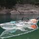 Double Seats Hard Plastic Kayak , Impact Resistant Fishing Canoe For Ocean Use