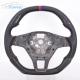 Perforated Leather Volkswagen Carbon Fiber Steering Wheel 350mm Plain Weave 2022