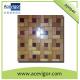 Interior teak wood mosaic wall tiles for indoor decoration