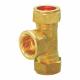 Welded Female Tee Connector Reduce Brass Coupling Fitting For R134A