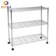 Customized Chrome Plated 3 Layers Stainless Steel Wire Shelf Adjustable For Kitchen
