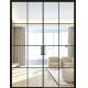 Double Track Narrow Slim Sliding Glass Doors Aluminum Thin Frame