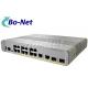 Original Ethernet Used Cisco 3560 Switch For Small Business 512 MB RAM WS-C3560CX-8PC-S