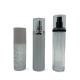 ABS Empty Skincare 50ml Airless Bottle Round / Straight Shoulder Metallized Surface