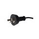 Argentina Retractable Ac Power Supply Cord Black Color With 2 Pin Plug
