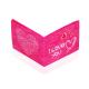 Sweet Heart Washable Tyvek Paper Wallet Custom Logo Pink Tyvek Mighty Wallet