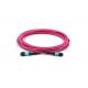 FTTH High Density MM OM4 MTP MPO Cable 8 12 24 Core Fiber Optic Cable 100% Tested