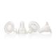 3.7cm X 3.7cm Silicone Baby Pacifier Lightweight Familiar Nipple Shape