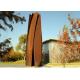 Anti Corrosion Garden Art Corten Steel Sculpture Column Shape Rusty Finish